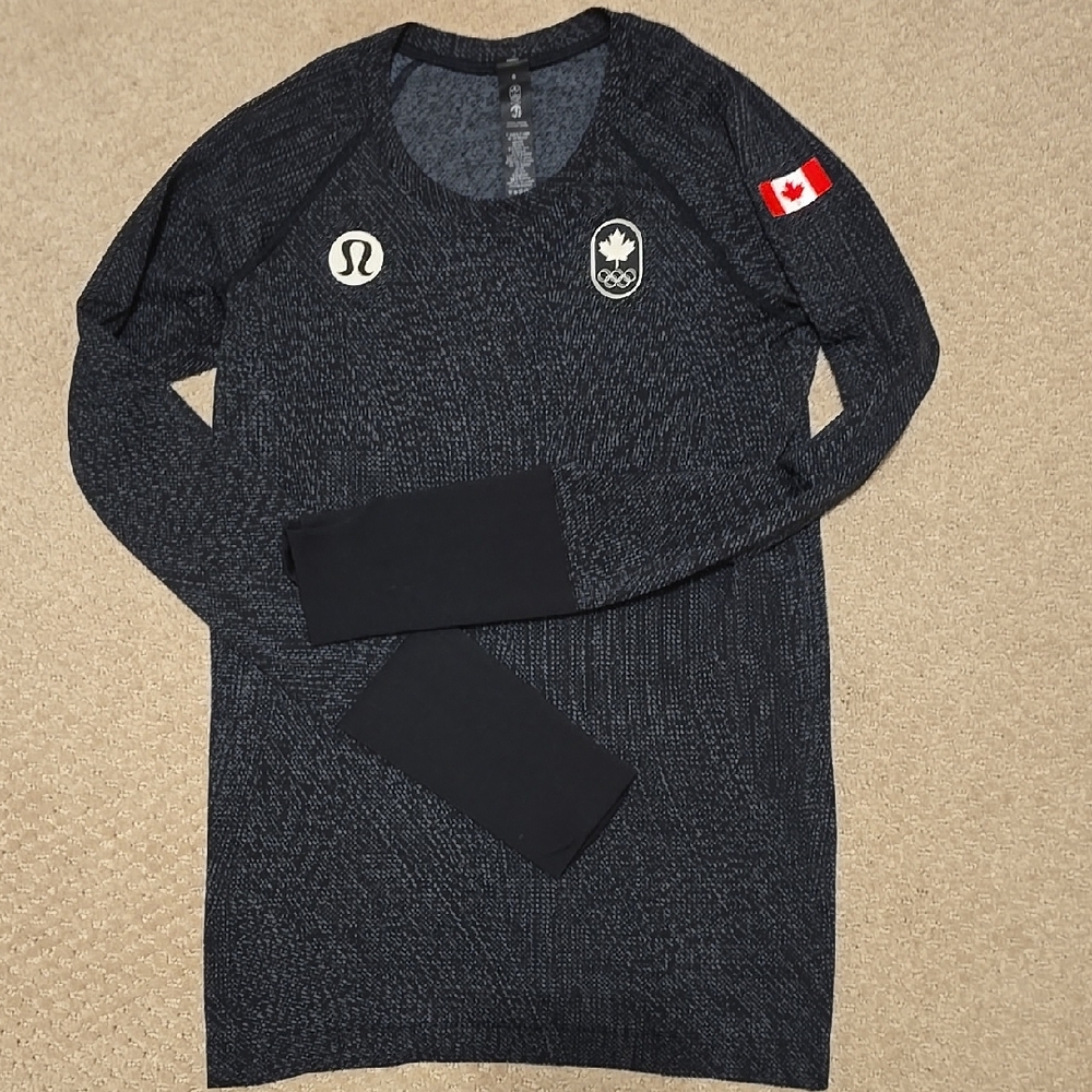 Lululemon Shirt Womens 6 Swiftly Tech 2.0 Team Canada Olympics Long Sleeve Top